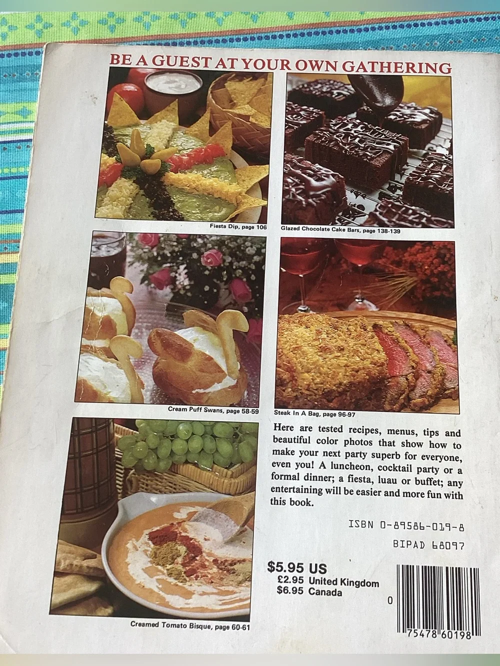 Cookery for Entertaining Vintage Cookbook- copyright 1979